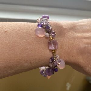 💜 Posh Multi Gem Purple and Pink Bracelet